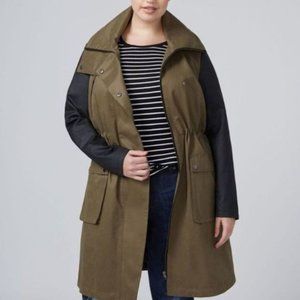 Lane Bryant Green Color Block Anorak Jacket 18/20